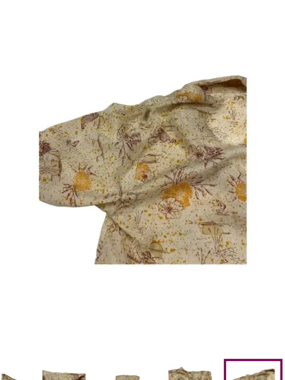Prana women’s XS button shirt raccoon fish Hawaiian style natural colors - Picture 5 of 5